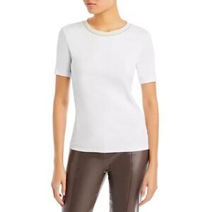 Fabiana Filippi Costina Jersey T-Shirt, White, Size 4 US 0248
